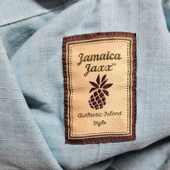 Vintage Jamaica Jaxx 100% Silk,Teal/Blue XL - Picture 2 of 14